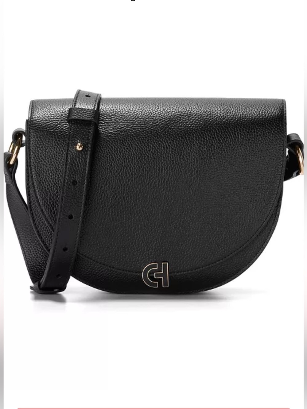 NWT Cole Haan Evie Leather Saddle Bag